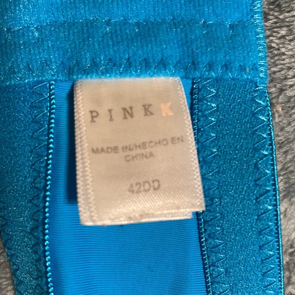 Turquoise adjustable strap and band bra, size 42DD, Kmart Pink K brand. - Picture 6 of 6